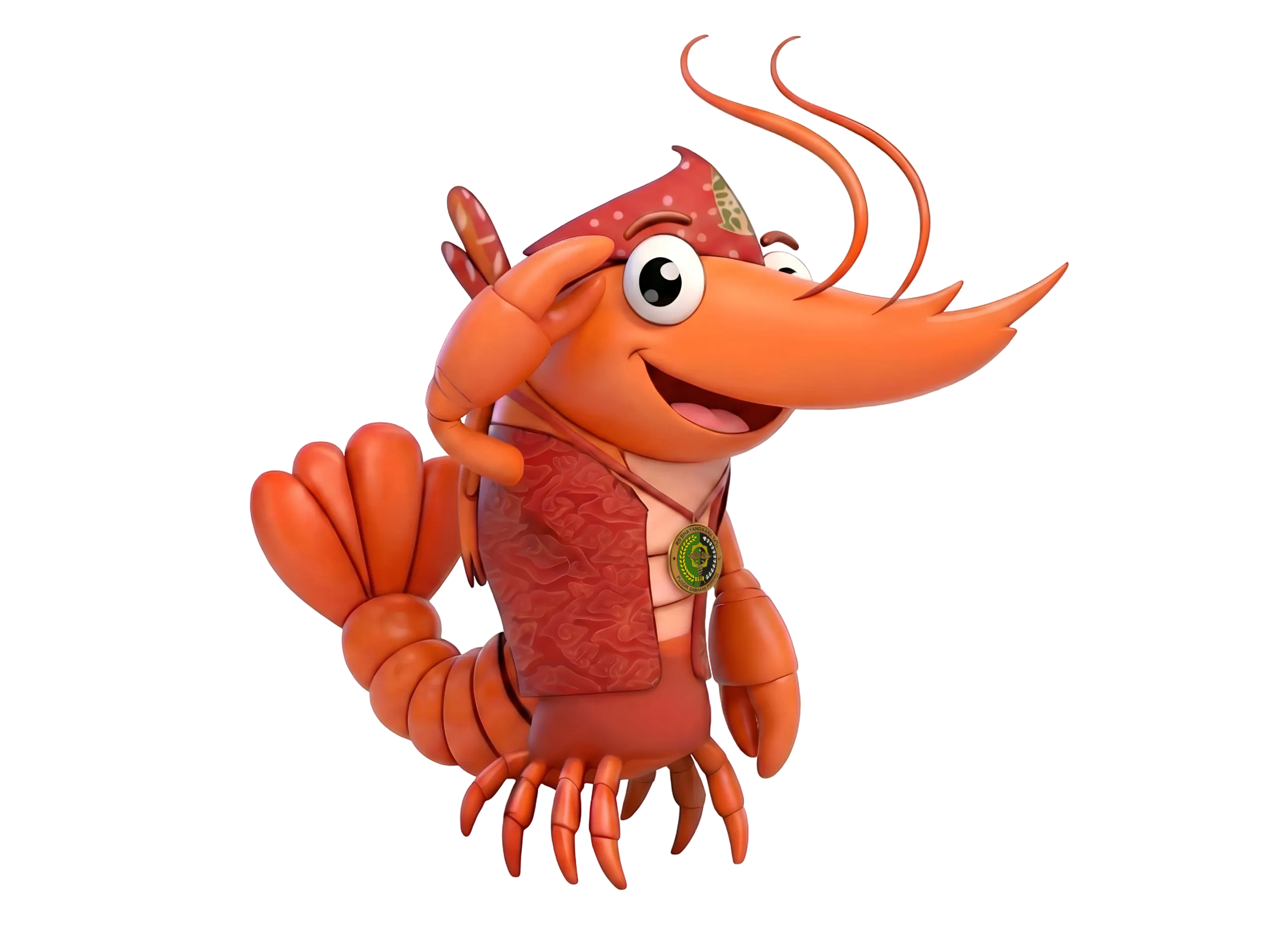 Maskot Udin si Udang — Garuda Bhayangkara RS Bhayangkara Porong